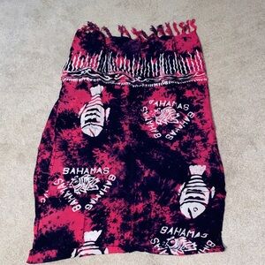 Pink and Black Bahamas Sarong
